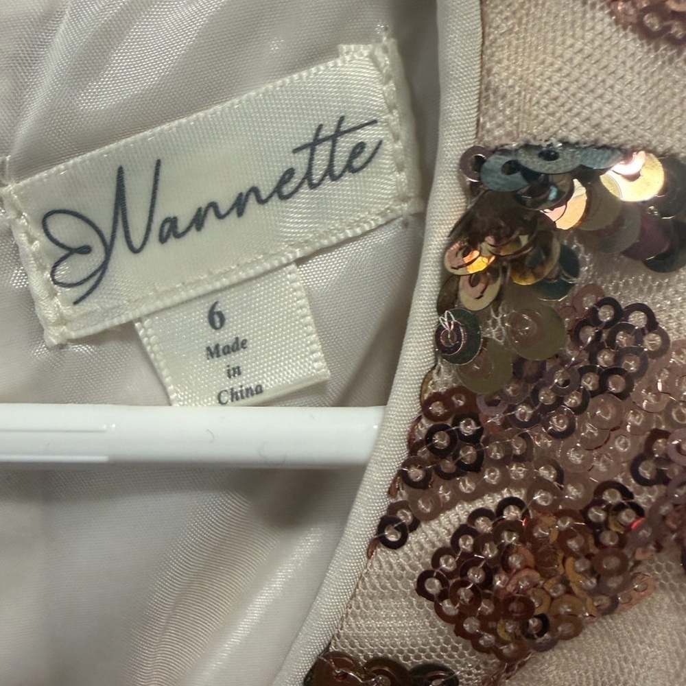 Kids Nannette Sequin dress NWT SIZE 6 - Picture 5 of 6